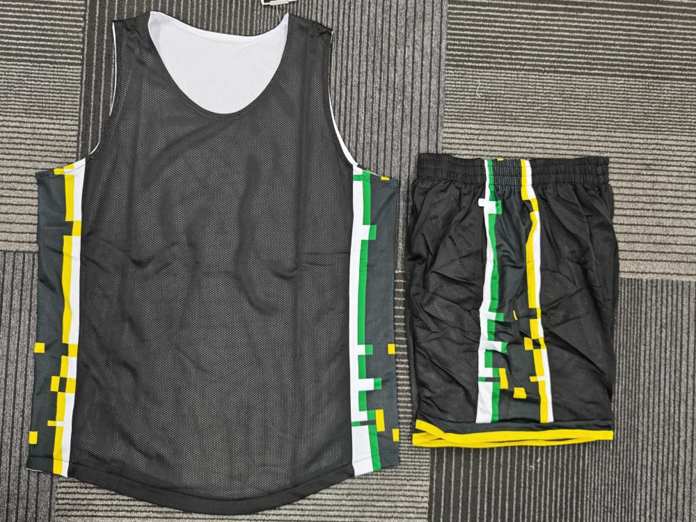 Double-sided basketball jersey set men s and women s adult training game jersey group buying jersey unit college basketball game jersey M