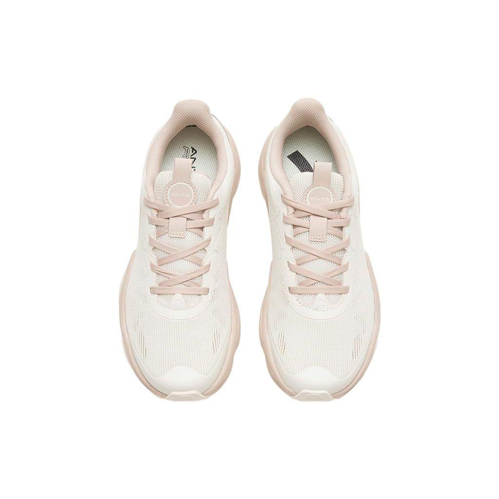 Anta Not Stop Soft Sole Shock Absorption Non-Slip Wear-Resistant Lightweight Low-Top Running Shoes Women Running Shoes White Gray 122245523-7