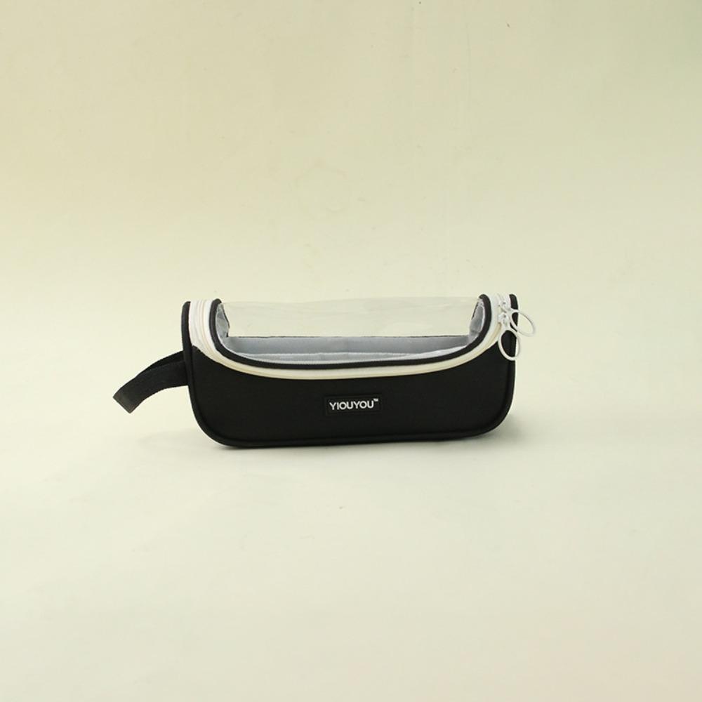 

with Lanyard Stationery Storage Bag Large Capacity Pencil Case Portable Makeup Organizer Universal чёрный