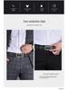 Men's Leather Belt - Casual Business Style with Smooth Alloy Automatic Buckle