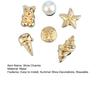 Set da 6 Pezzi Charms per Scarpe Color Oro, Charms Estivi Gelato, Charms per Scarpe Stella Marina Conchiglia per Zoccoli Donna Ragazze Decorazione Calzature da Spiaggia