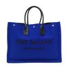 [Pre-Owned] YSL Rive Gauche Logo Strapless Felt And Leather Tote Bag - Very Good #1DDYBSS