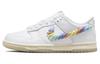 Dunk Low SE Rainbow Lace Swoosh White GS FN4861-100