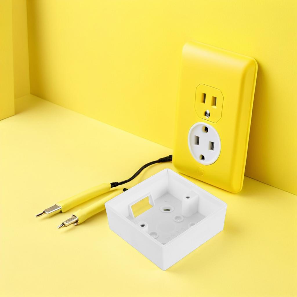 12Pcs Single Gang Wall Switch Dustproof Recessed Flush Mount Junction Box Fire Resistant Electrical Socket Cover