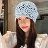 Handmade Hollowed Out Beanie Cap Bohemian Style Knit Cap Cute Ethnic Style Hat  Girls