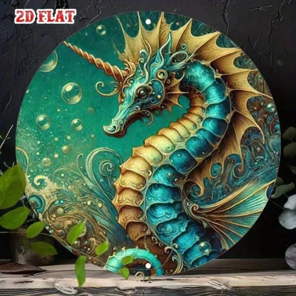 Metal Wall Art Ship Anchor Round Coastal Decor for Home
