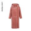 Langzi Women's Mid-Length Hooded Teddy Wool Coat