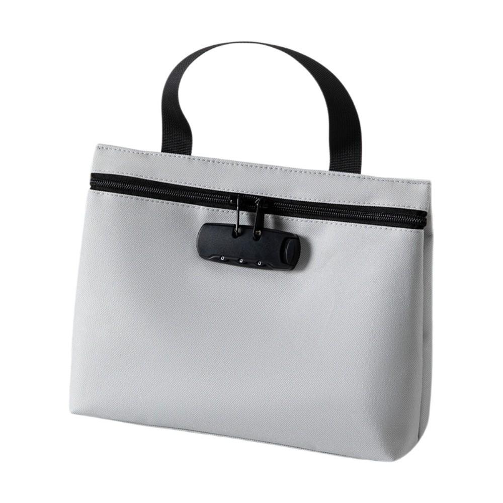 Combination Lock Bill Money Bag with Lock Zip Closure Security Document Bag Home