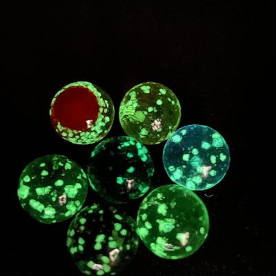 10pcs/pack Glass Marbles Luminous Glass Balls Non-porous Transparent Crystal Beads  Kids