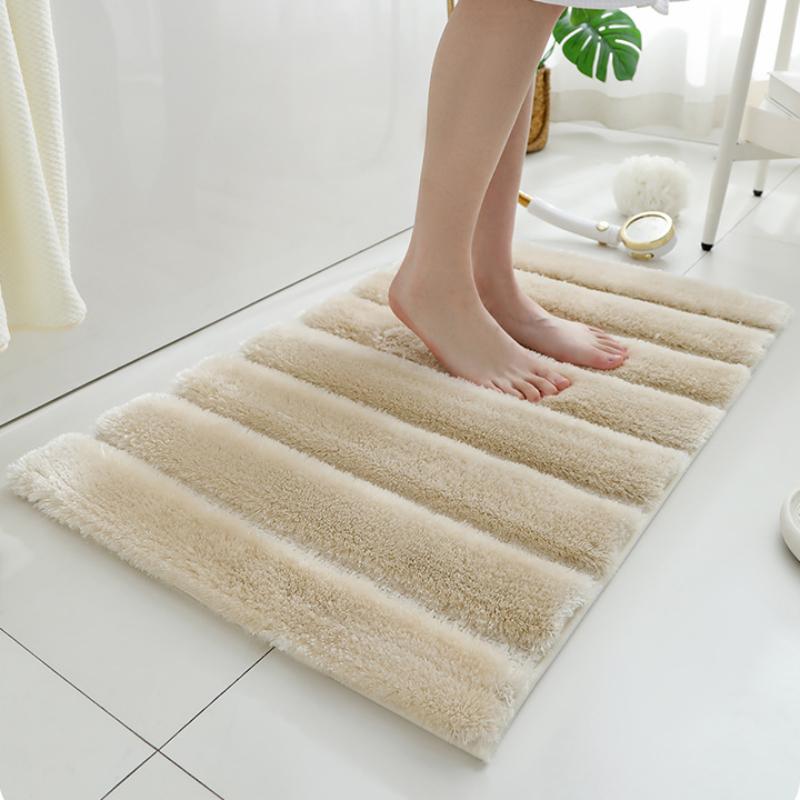 

Шенилловый коврик для пола, ковер для дома и ванной комнаты, нескользящий коврик, придверный коврик, коврик для ног с водопоглощением для ванной комнаты 40*60cm бежевый