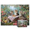 AddOne 1000-Piece Cat Picnic Jigsaw Puzzle BB5304