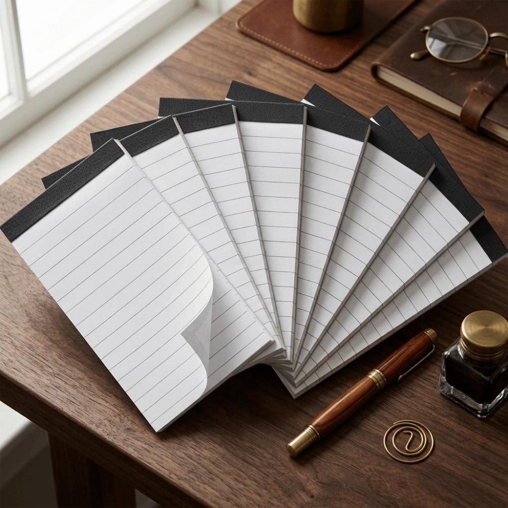 5 psc 30 Sheets A7 Note Pads Blank Wired Notebooks Stationery Writing Slabs Student