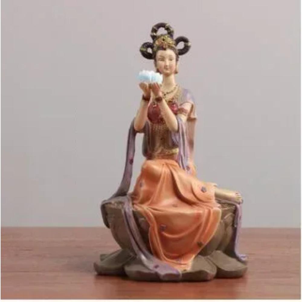 

Китайская Дзен Дуньхуан Фэйтянь Богиня Статуэтки из смолы Аксессуары Домашняя комната Мебель для стола Ремесла Клуб Украшения для рабочего стола Декор