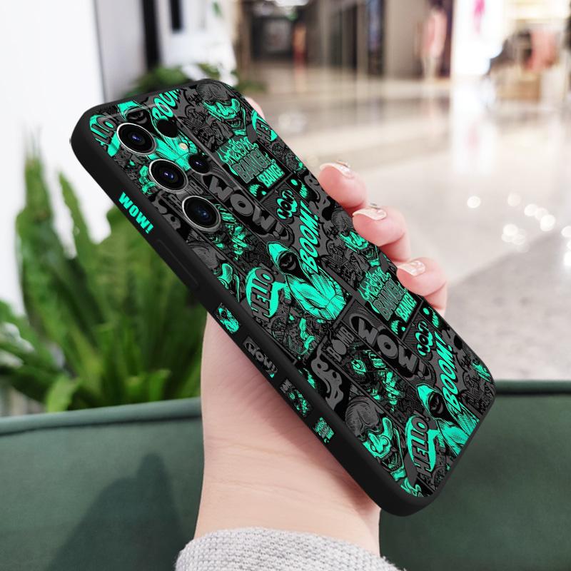 

Черный Чехол-Клоун для Samsung Galaxy S25 S24 S23 S22 S21 S20 S10 S10E S9 Ultra Plus FE Note 20 Ultra 10 9 Plus Galaxy S24 Plus чёрный