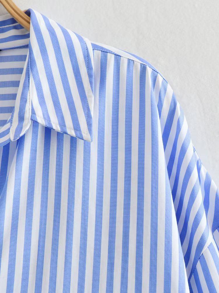 New Women's European & American Style Multicolor Lapel Long Sleeve Shirt