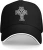 Celtic Cross Knot Irish Warrior Print Baseball Cap Polyester Adjustable Unisex Casual Sun Hat