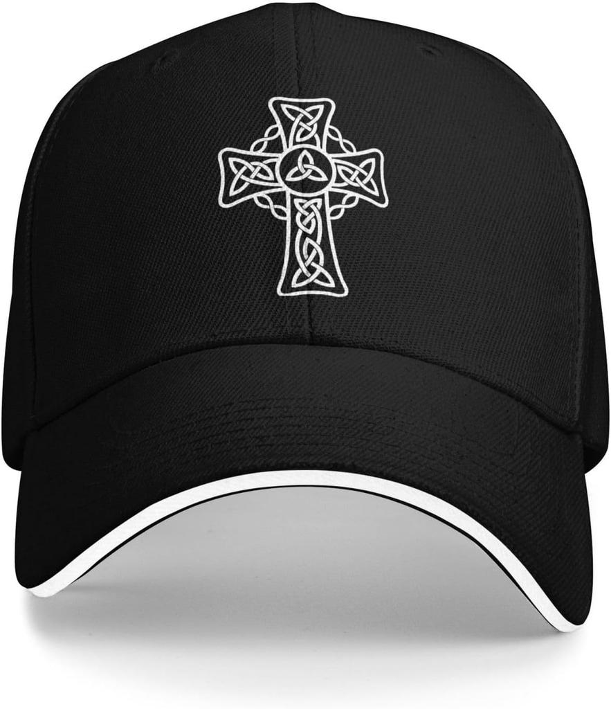 Celtic Cross Knot Irish Warrior Print Baseball Cap Polyester Adjustable Unisex Casual Sun Hat