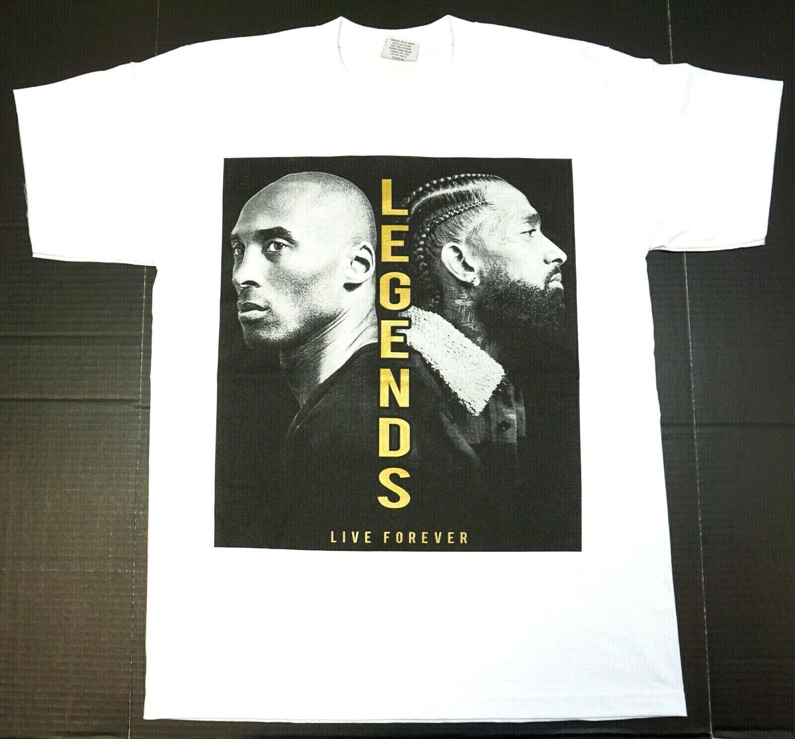 Nipsey Hussle T-shirt LA Legends Hu$$le Black Mamba Tee Men s XL White New S
