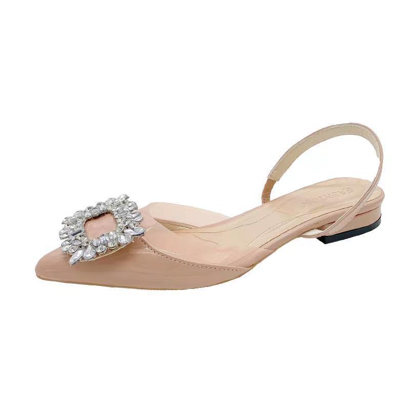 Womens Summer High Heel Shoes With Water Diamond Tapered Toe For Elegant Outfits