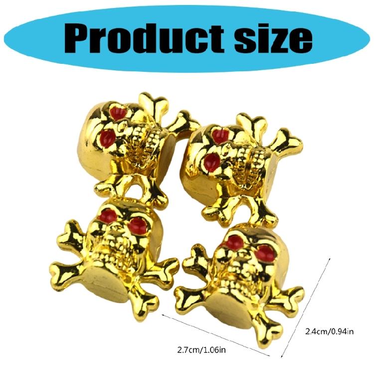 4Pcs Dustproof Caps Tire Accessory Skull Style Seal Stem Cover Car Wheel Tire Valves Stem Caps Tyre Air Pressure Caps