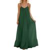 Women's  Breathable Backless Ruffled Hem Long Dress