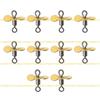 A1A2 10Pcs Stainless Spinnerbait Props DIY Fishing Lures Hook Baits Fly Propeller Topwater Fishing Lures Fishing Accessory