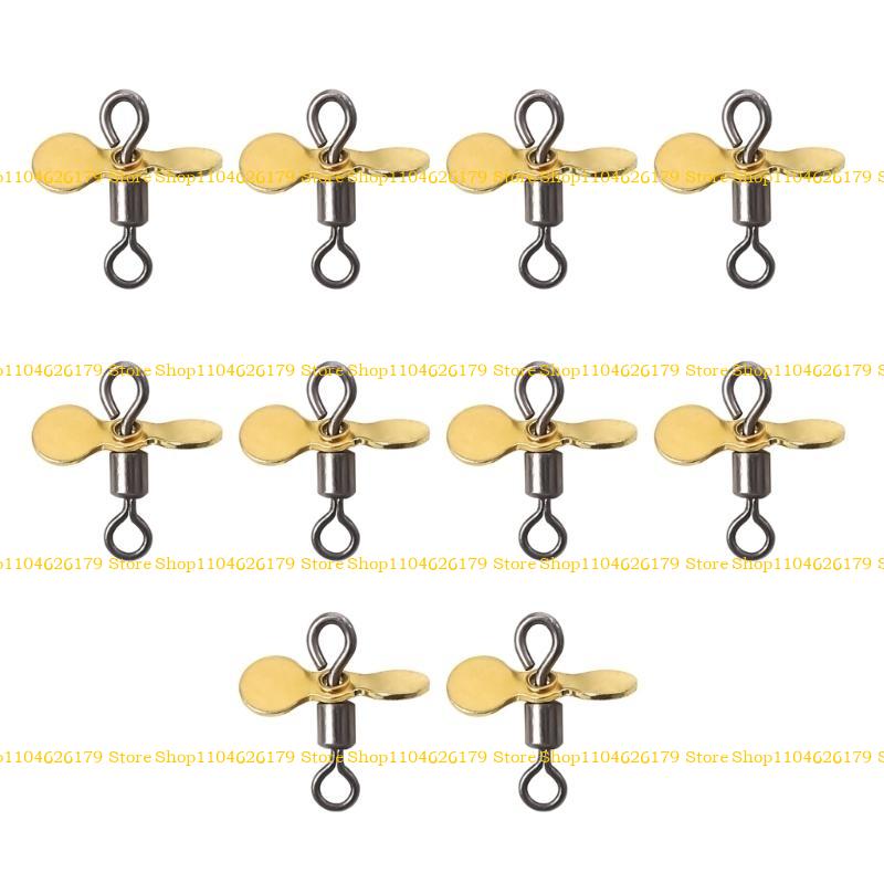 A1A2 10Pcs Stainless Spinnerbait Props DIY Fishing Lures Hook Baits Fly Propeller Topwater Fishing Lures Fishing Accessory