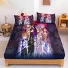Anime Sword Art Online Fitted Sheet Printed Bedding Set Soft Microfiber Bed Linen Twin Full Queen King Size Anime Bedroom