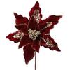 Xmas Glitter Flower 1 Pcs 28cm Atmosphere Beautiful Ornament