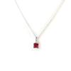 Les Trésors De Lily [N6824] - White Ruby ​​'Sissi' Silver Necklace (rhodium-plated)