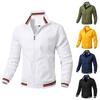 Men's Jacket Spring Jacket Men's Zipper White Baseball Youth Unhooded Casual