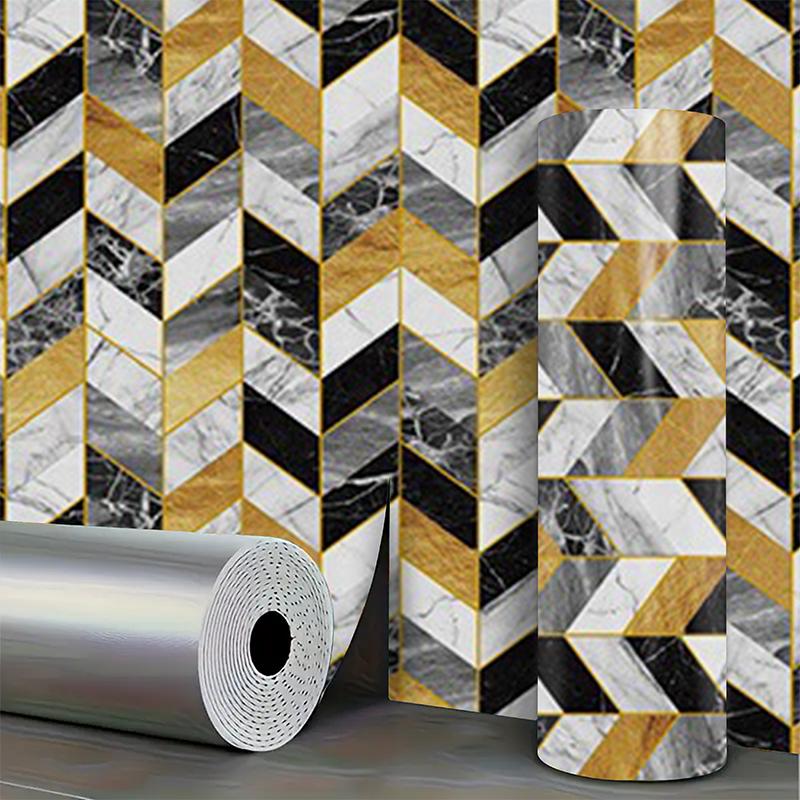 Self adhesive marble wallpaper PVC waterproof and stain resistant bedroom living room TV background wall decoration wall sticler