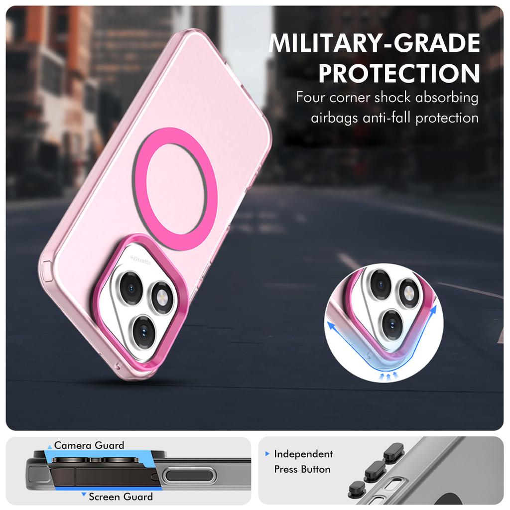 ENKAY HAT PRINCE For Honor 400 Lite 5G Case with 9H Tempered Glass PC TPU Phone Cover Magnetic Case