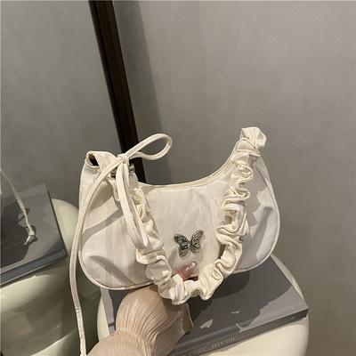 Nova bolsa de axila decorativa de borboleta de inverno doce e fresca moda para o dia a dia bolsa de ombro
