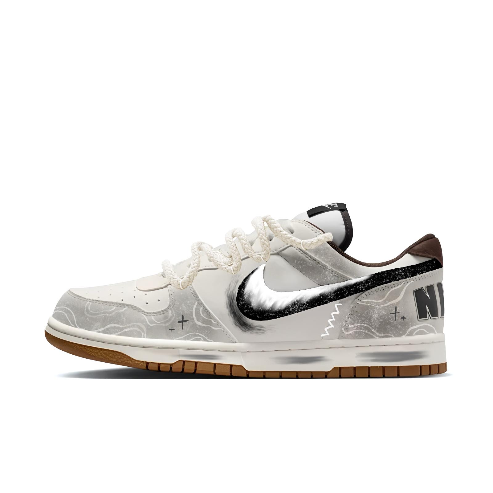 

Nike Big Cushioning Abrasion Resistant Low top Skateboard Shoes Men s Beige Gray Brown 854166-101(Team1938-) 44