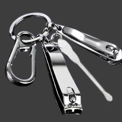 Nail Clipper Keychain Kit Household Nail Clippers Ear Scoop Keychain Ear Scoop Pendant Cleaning Set Tools