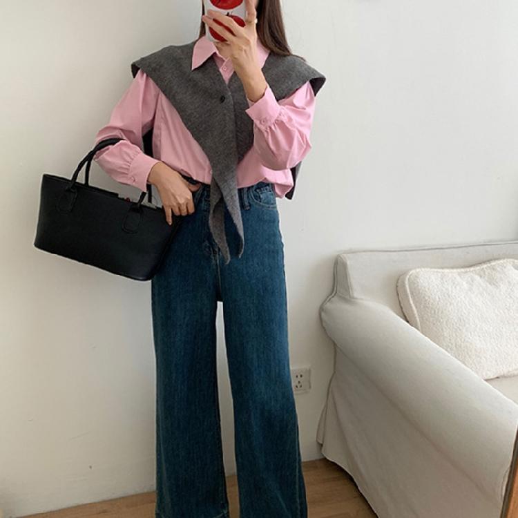 Stylish Cropped Shoulder Wrap Scarf Lightweight Polyester Shawl Elegant Women's False Collar Fashion Outerwear