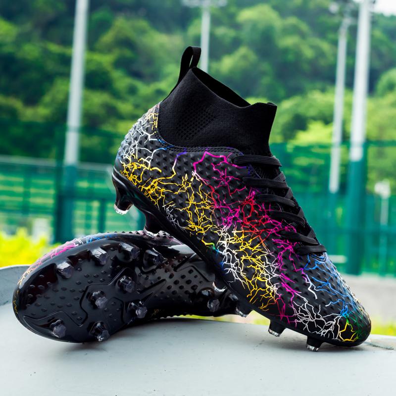 Fußballschuhe, hohe Qualität, große Größe, hochelastische Sockenmündung, Kunstrasen-Spikes, Fußballtrainingsstiefel, Kinder-Fußballstiefel
