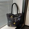 Large Capacity Embroidered Butterfly Casual Commuter Tote Bag In Fashionable Colors