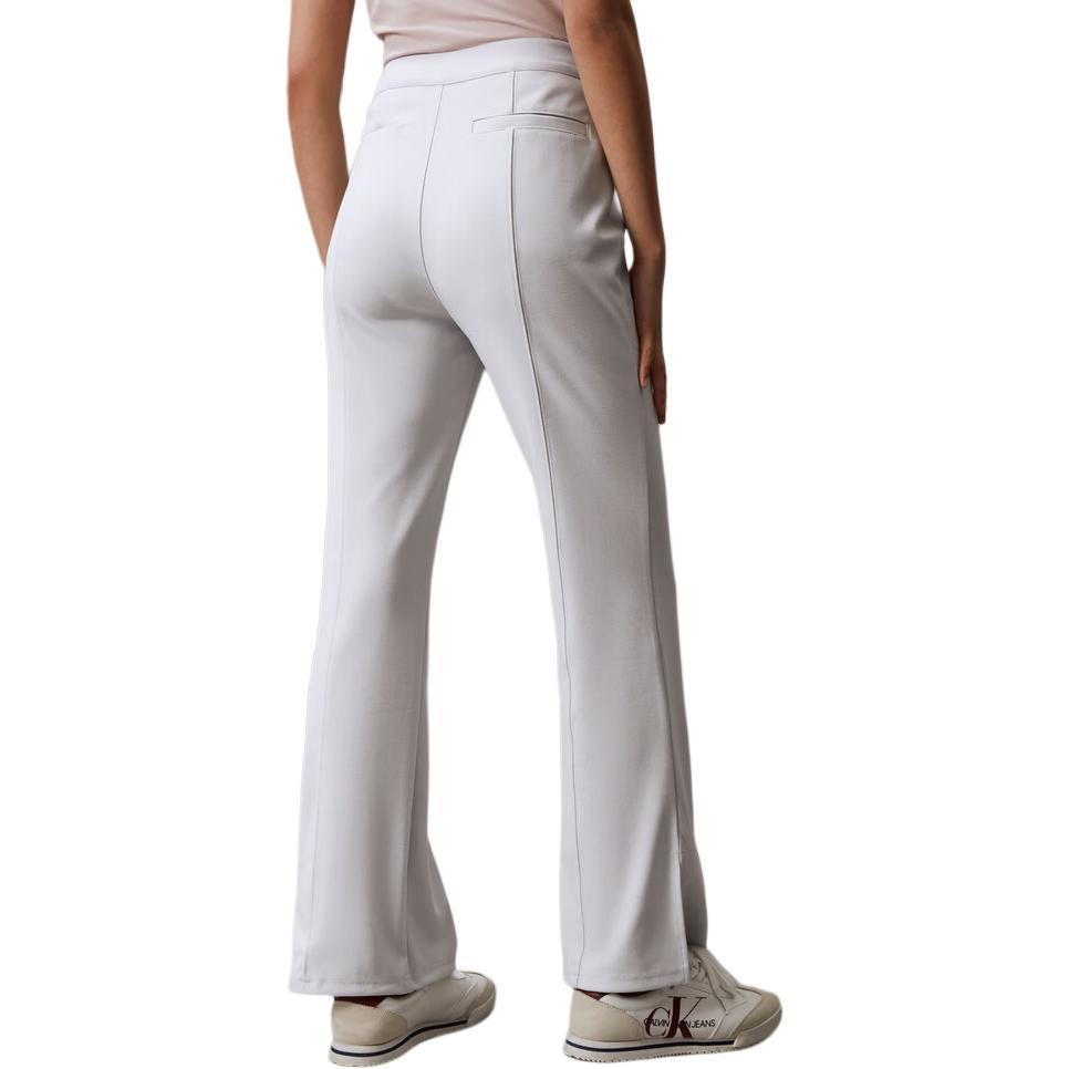 Calvin Klein Fashion High-Waisted Solid Color Split Flared Casual Pants Women pants Galaxy-Gray J223723-PC8