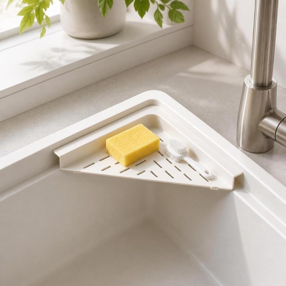Waterproof Sponge Drying Rack Punch-free Sink Drain Shelf Dishcloth Sponge Stand Kitchen Use