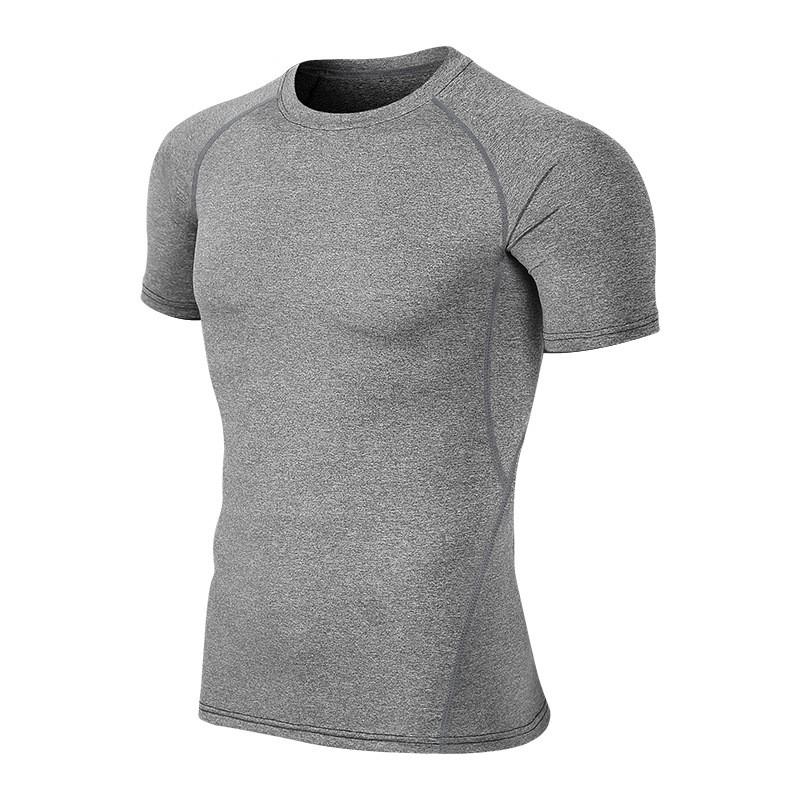 Mens Quick-Dry Compression Long Sleeve Cycling Jersey Breathable Athletic Base Layer Running Gym Basketball Training