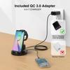 Phone Stand Fast Charging Station 3 In 1 Wireless Charger For Samsung Galaxy S24 S23 Watch 6 Pro/5/4 Active 1 2 Buds 2 Pro Plus