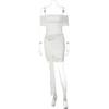 Europe and the United States hot-selling lace dress sexy tube top one-word collar splicing perspective hip strap short skirt women's clothing