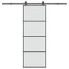 Vidaxl Drzwi Przesuwne Z Osprzętem, Szkło Esg I Aluminium, 76X205 Cm