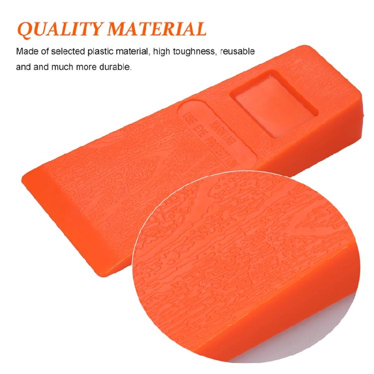 4 Pcs Tree Felling Falling Buckling Wedges Orange Plastic Tree Cutting Wedge