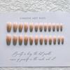 Gradient Gold Thread False Nail Patches - Detachable, Wearable Nail Art
