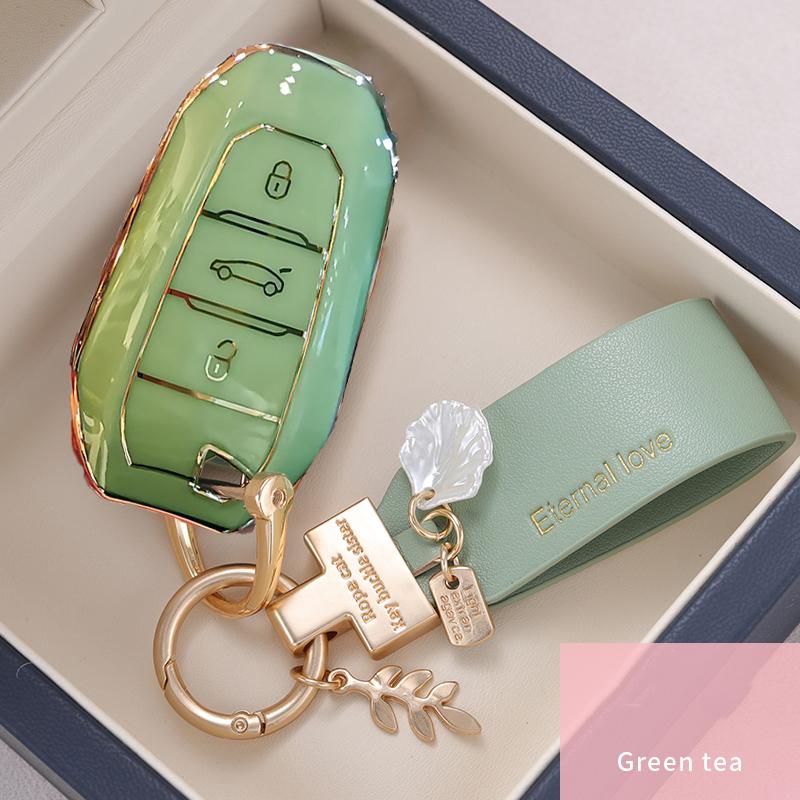 

Shell Cover Holder Car Key Fob Case 5008 DS5 DS6 For Peugeot 208 DS3 For Citroen C4 C5 X7 TPU Smart Remote Key Cover