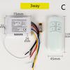 Digital Remote Control Light Switch Wireless On Off Switch For Light Bulb Chandelier 220V Rf433 1/2/3/4 Ways