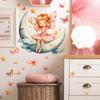Cartoon Little Girl Moon Stars Bedroom Living Room Home Background Beautification Decoration Wall Stickers
